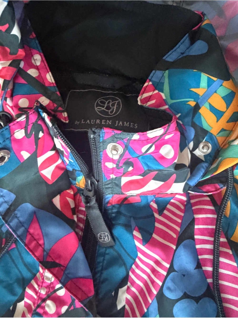 Lauren James Multicolor Tropical Print Hooded Raincoat - Picture 4 of 6